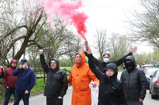 Fans Stage Another Glazers Out Protest Outside Carrington